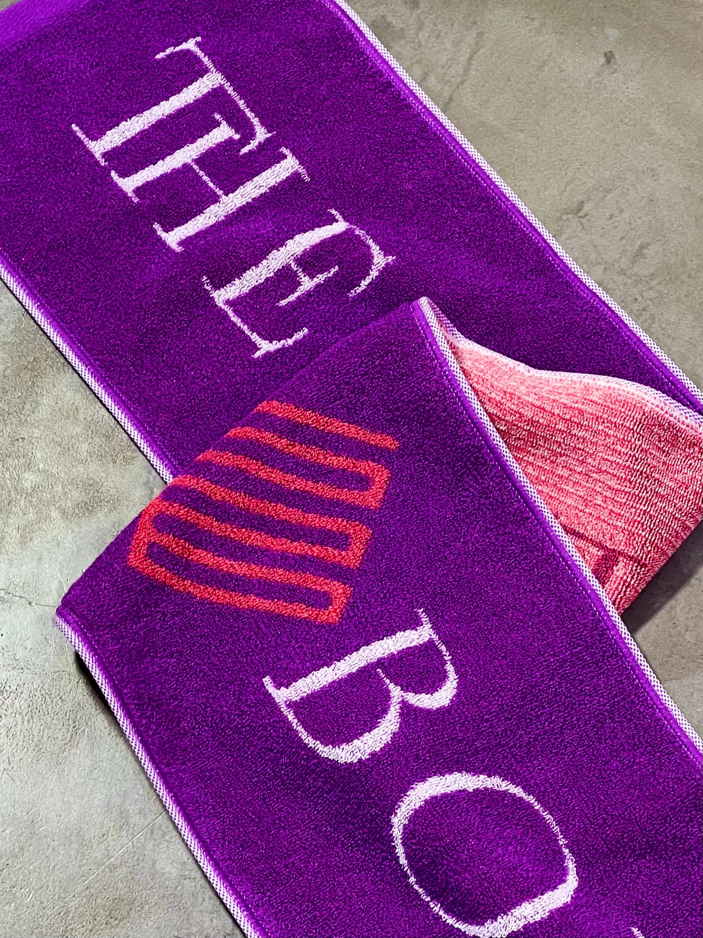 Banded Jacquard Towel PURPLE
