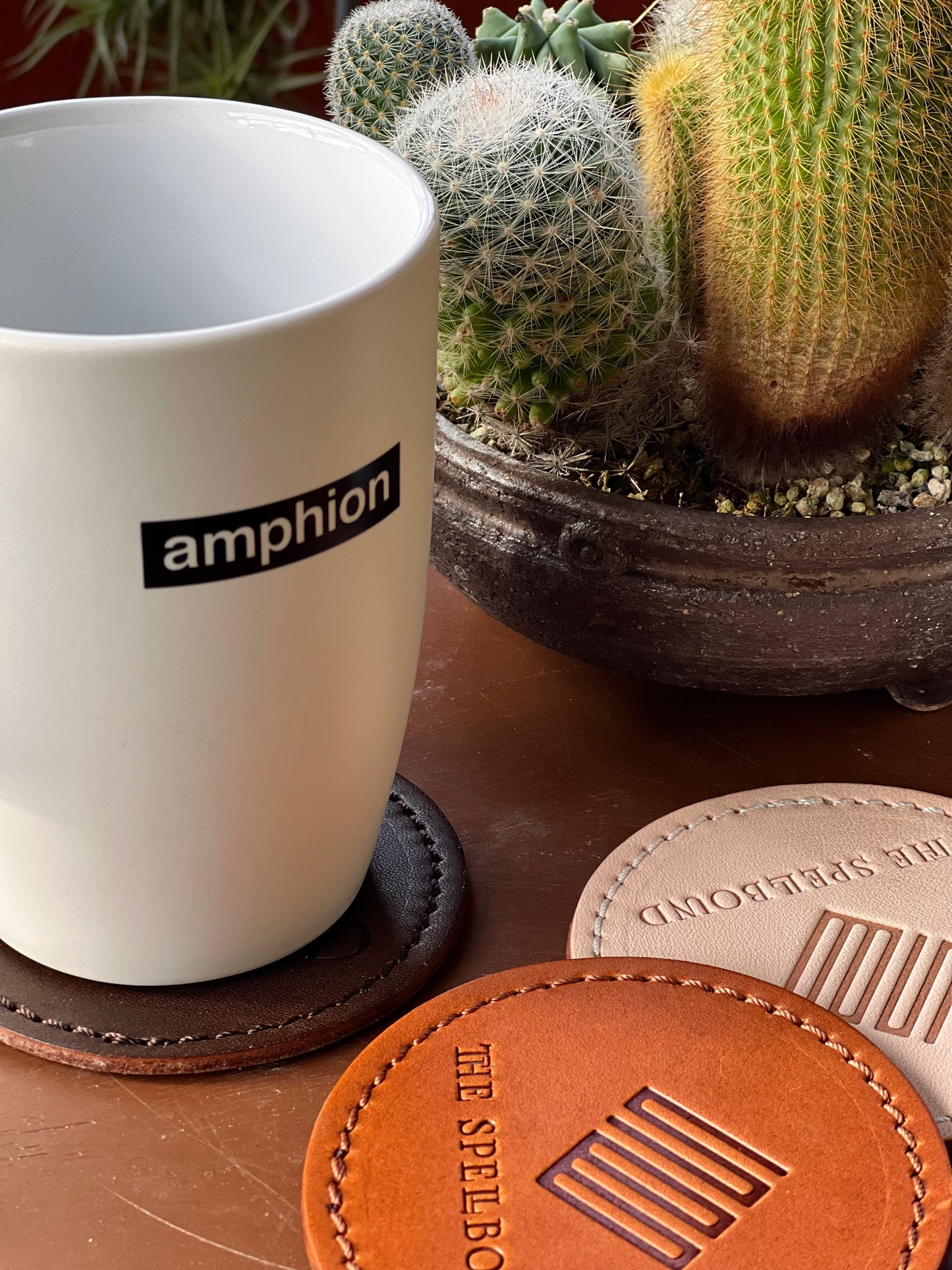 THE SPELLBOUND Original leather coaster