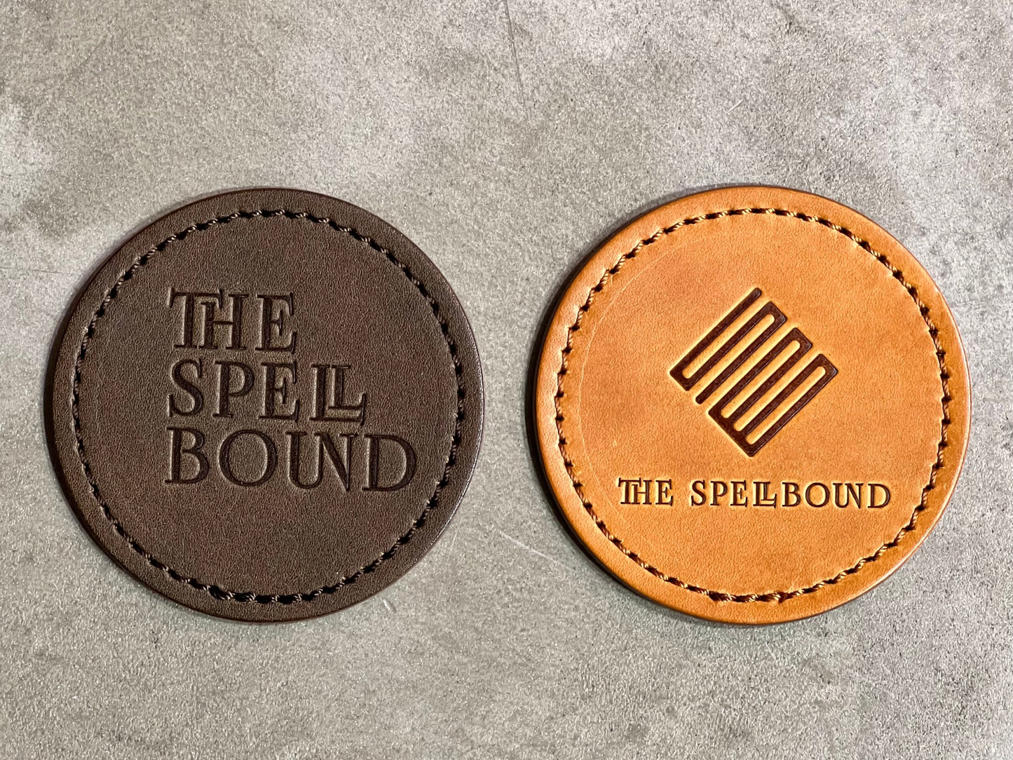THE SPELLBOUND Original leather coaster